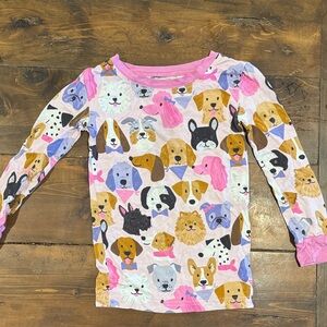 Little Sleepies Multicolor Dog Print Long Sleeve Tee